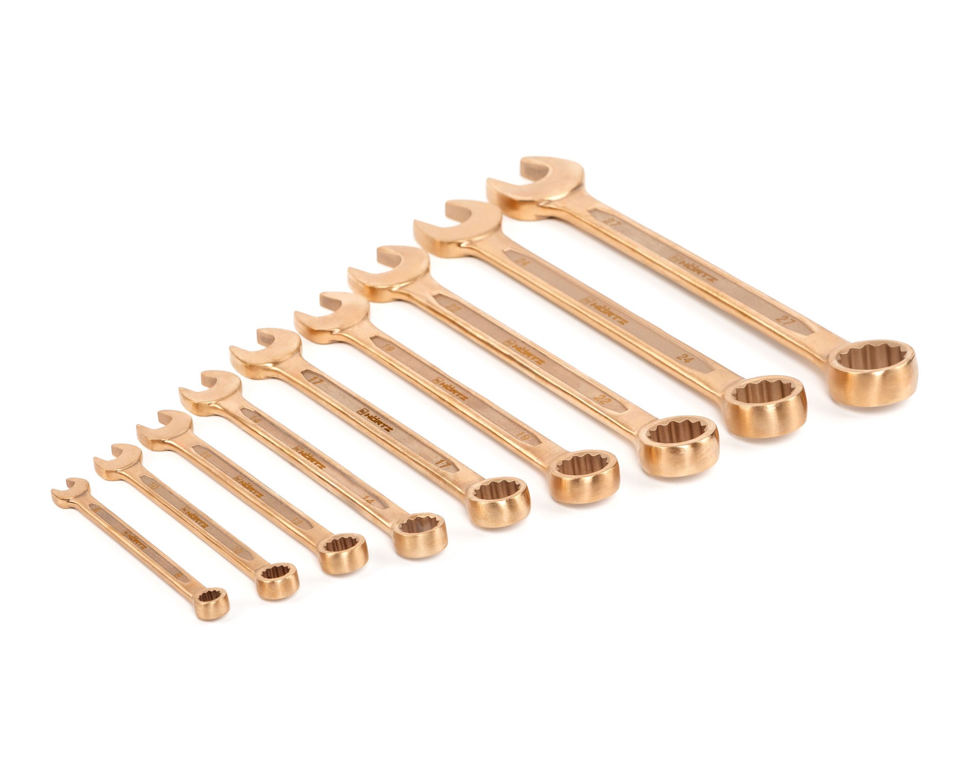 Набор ключей гаечных комбинированных искробезопасных (8-27) BeCu № B-9, HORTZ