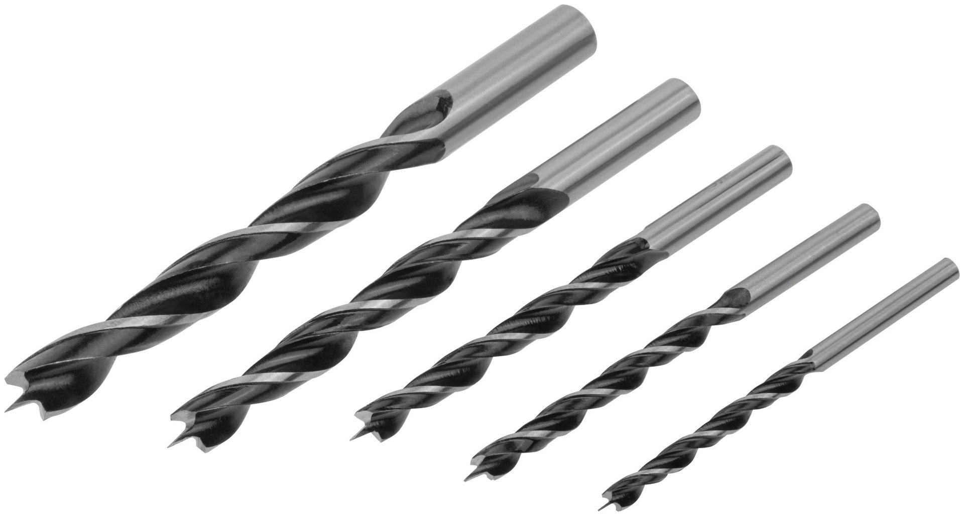 Набор сверл по дереву, ПВХ конверт, 5 шт.(4-5-6-8-10 мм) (36105)