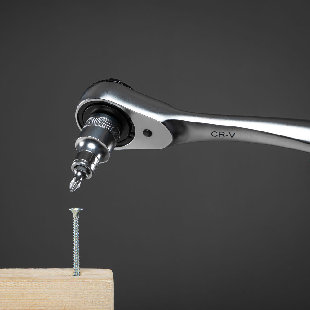 Набор торцевых головок, трещотка 120 зубьев, 1/2,3/8”, CrV, 36 предметов Gross