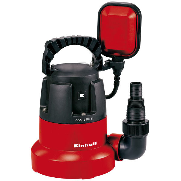 Насос погружной для чистой воды Einhell GC-SP 3580 LL, 350Вт,8000л/ч,max выс7,5м,max глуб 7м,до 1 мм (4170445)