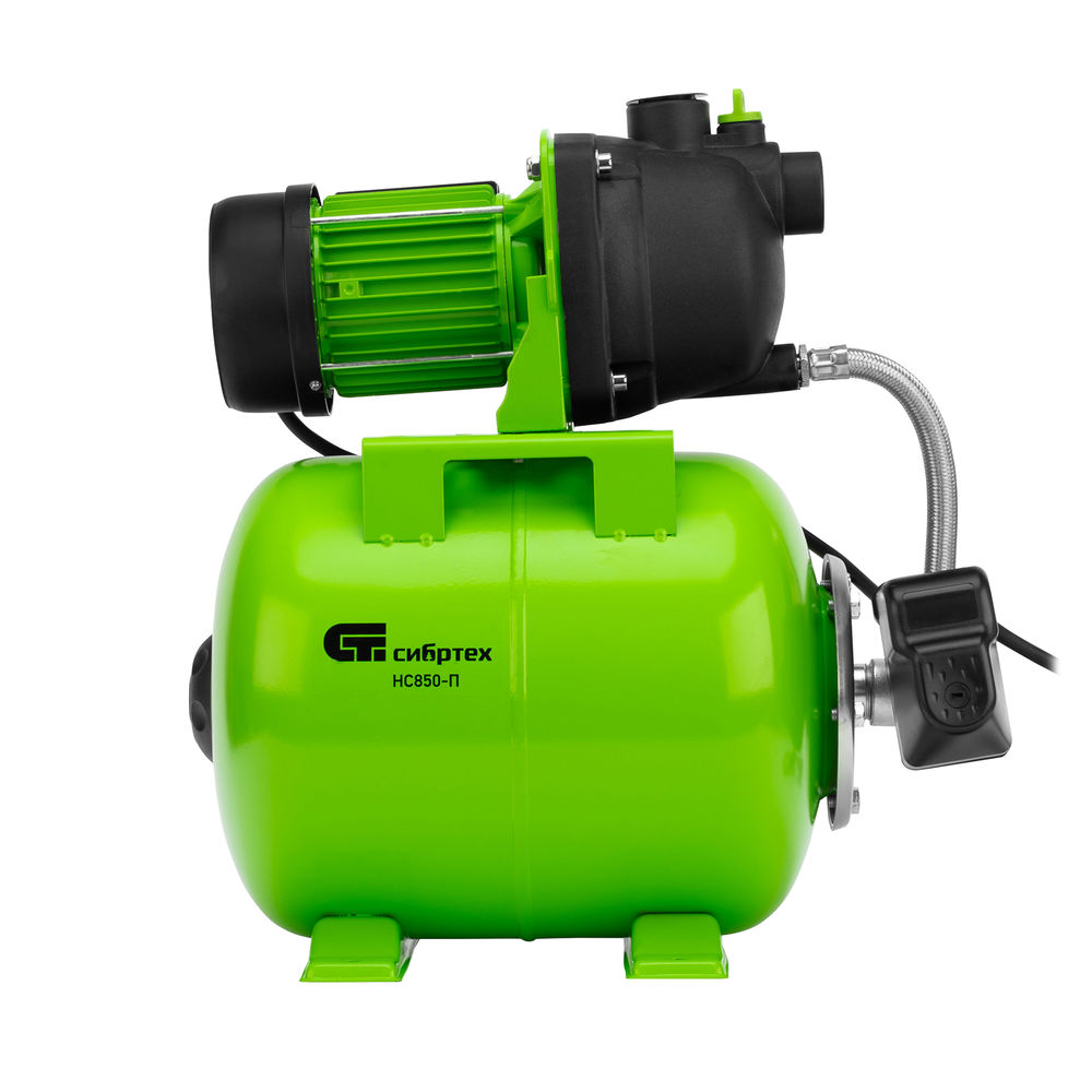 Насосная станция НС850-П, 850 Вт, напор 42 м, 3500 л/ч, ресивер 19 л Сибртех (97248)
