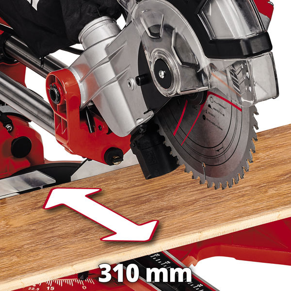 Пила торцовочная Einhell TC-SM 2131/2 Dual,1800вт,210х30мм х48зб,пропил 310х62мм,лазер (4300390)