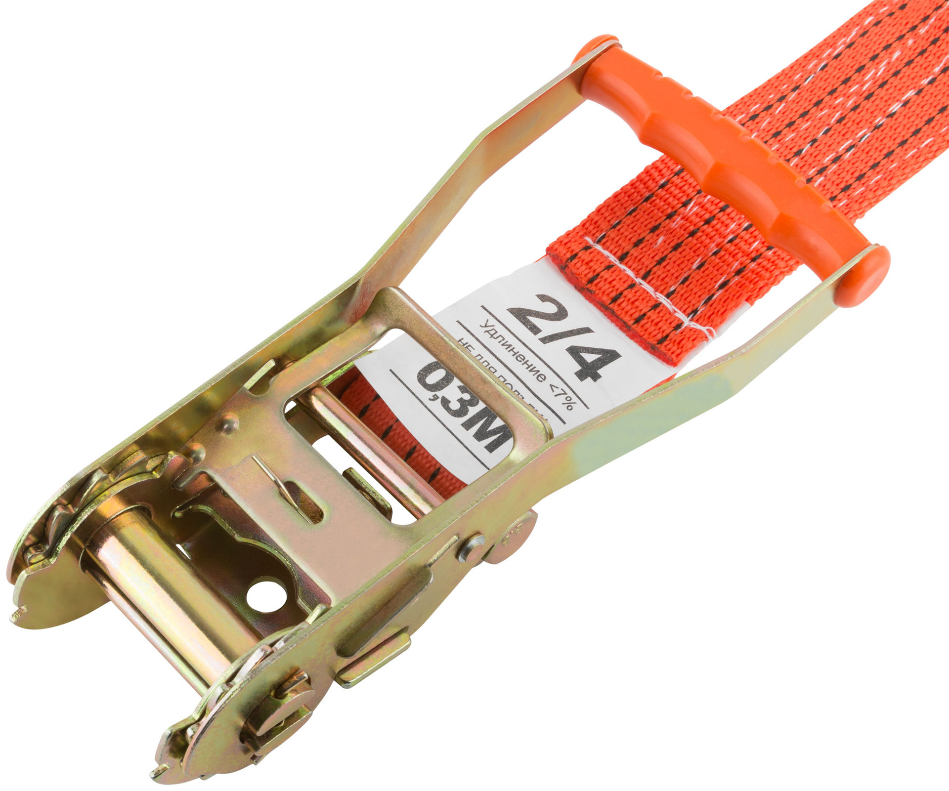 Ремень для крепления груза, храповый механизм 196 мм, лента 50 мм x 10 м, 2000 / 4000 кг (64922)