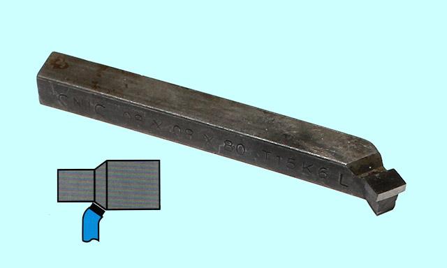 Резец проходной отогнутый 6х 6х 80 ВК8 левый DIN 4972 CNIC