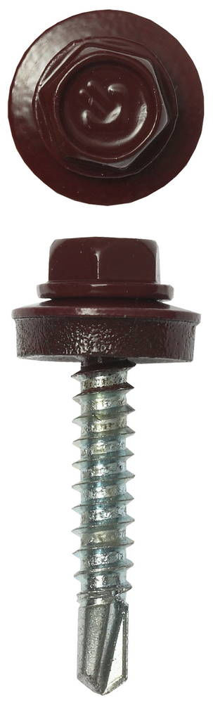Саморез кровельный 29 х 4.8 мм, темно-красный, 2500 шт Профессионал СКД 3005 ЗУБР 4-300310-48-029-3005