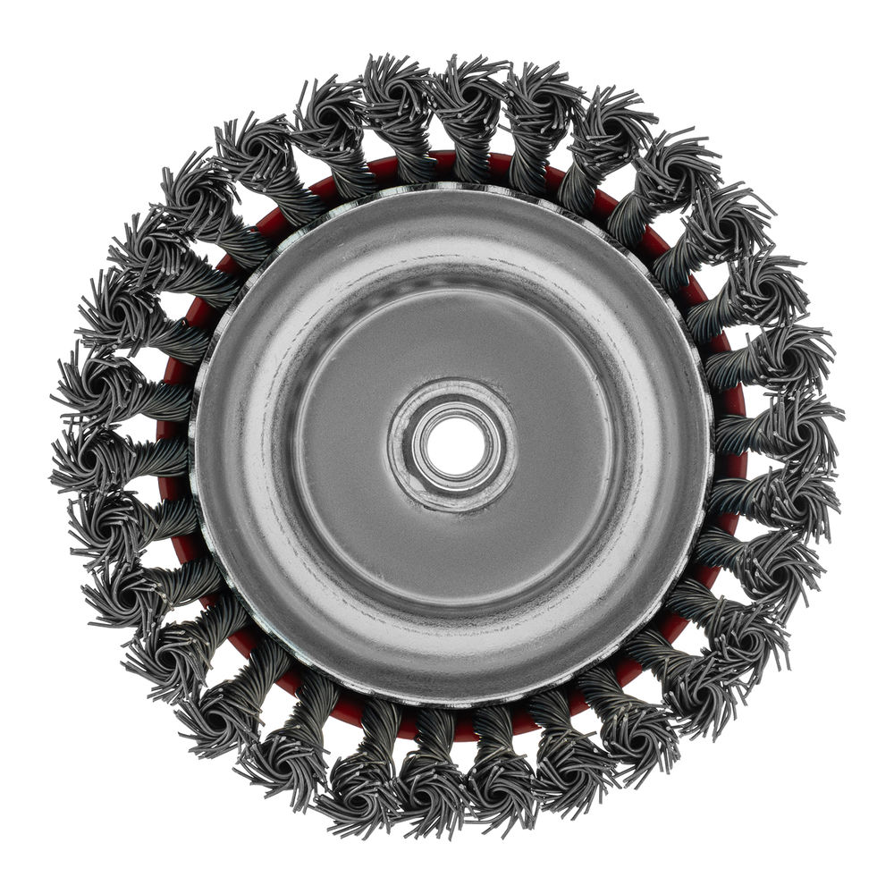 Щетка для УШМ, 150 мм, М14, чашка, крученая проволока 0.8 мм Matrix (74626)