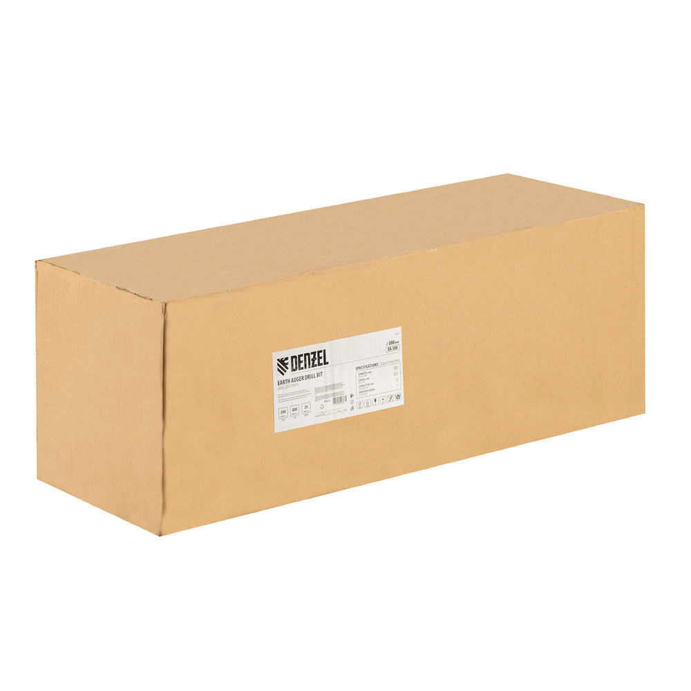 Шнек для грунта ER-300, диаметр 300 мм, длина 800 мм,соединение 20 мм, съемный нож Denzel (56010)