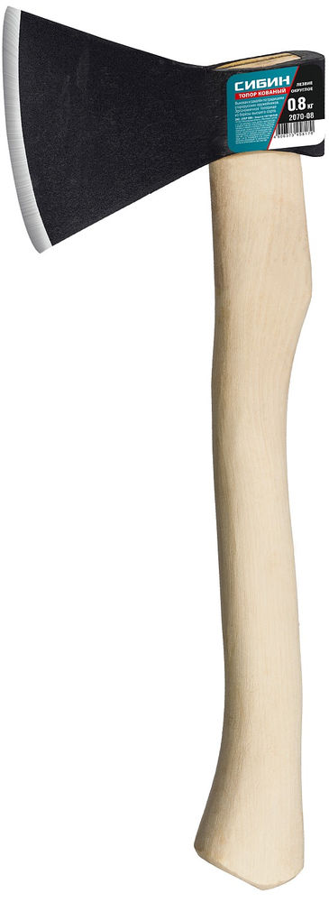 Кованый топор с округлым лезвием 800/1050 г 400 мм СИБИН 2070-08