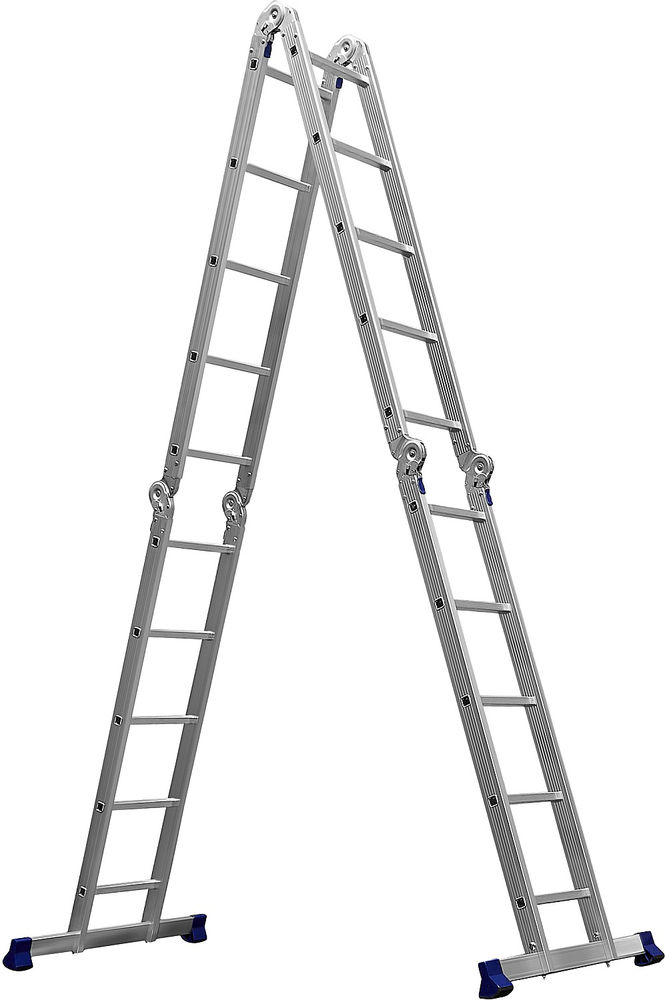 Алюминиевая четырехсекционная лестница-трансформер 4 x 5 ступени СИБИН ЛТ-45 38853