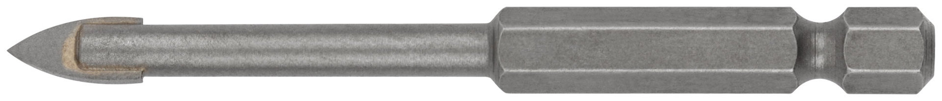 Сверло по кафелю и стеклу, шестигранный U-хвостовик под биту 6х75 мм (35464)