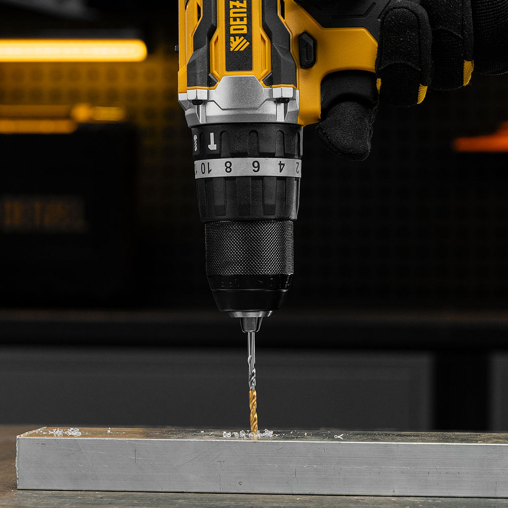 Сверло спиральное по металлу 3,5 x 70 мм, Р6М5, Golden Tip , 2шт. Denzel (718227)