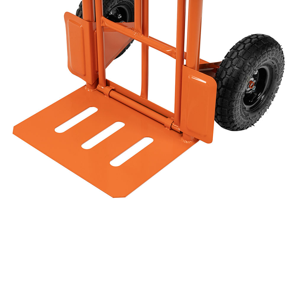 Тележка ручная двухколесная TTP2-01.00.000, грузоподъемность 190 кг, пневматические колеса d 260 мм, платформа 580 х 290 мм Сибртех