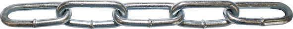 Цепь стальная длиннозвенная (DIN 763) 4мм (1 м) ПРОМ (31431)