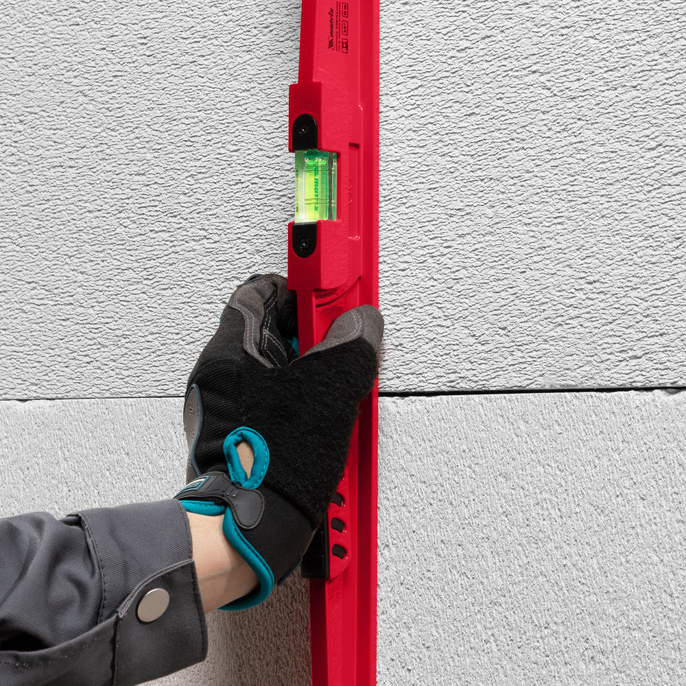 Уровень алюминиевый, 600 мм, литой, 2 глазка (1 фронтальный), ударная площадка Matrix (34907)