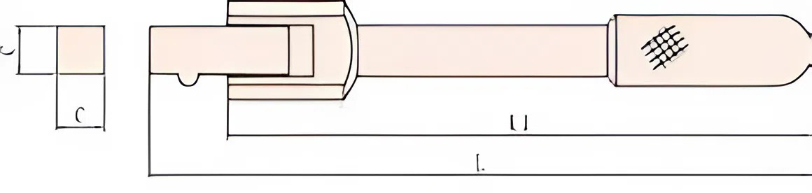 Вороток шарнирный 400 мм 1/2 искробезопасный сплав AlCu 118-1008, HORTZ