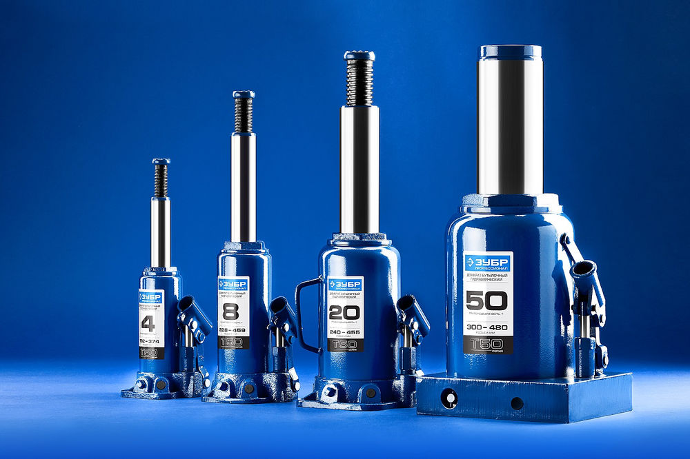 Домкрат гидравлический бутылочный 6 т 215-415 мм Профессионал ЗУБР 43060-6