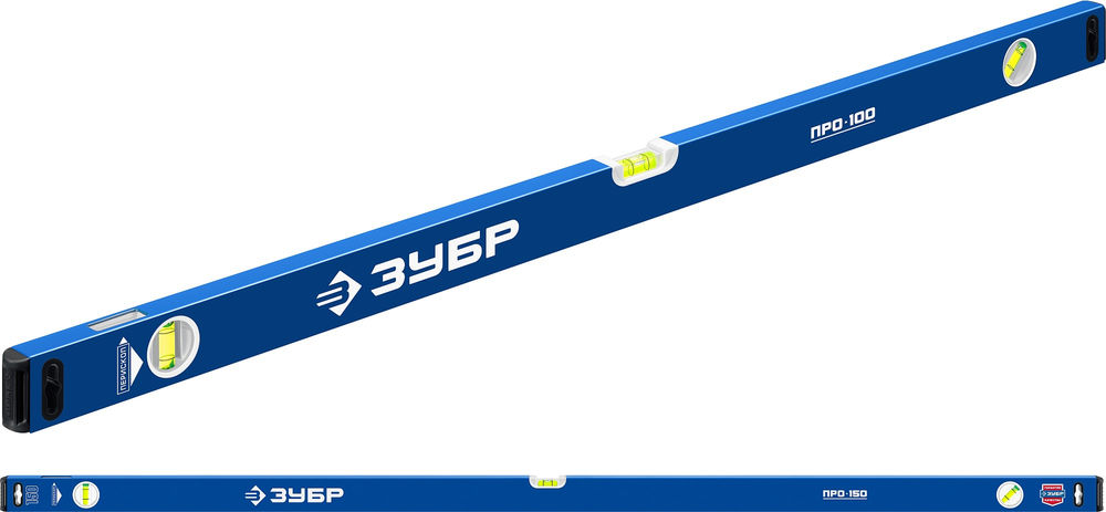Уровень с усиленным профилем ПРО 1500 мм ЗУБР Профессионал 34590-150