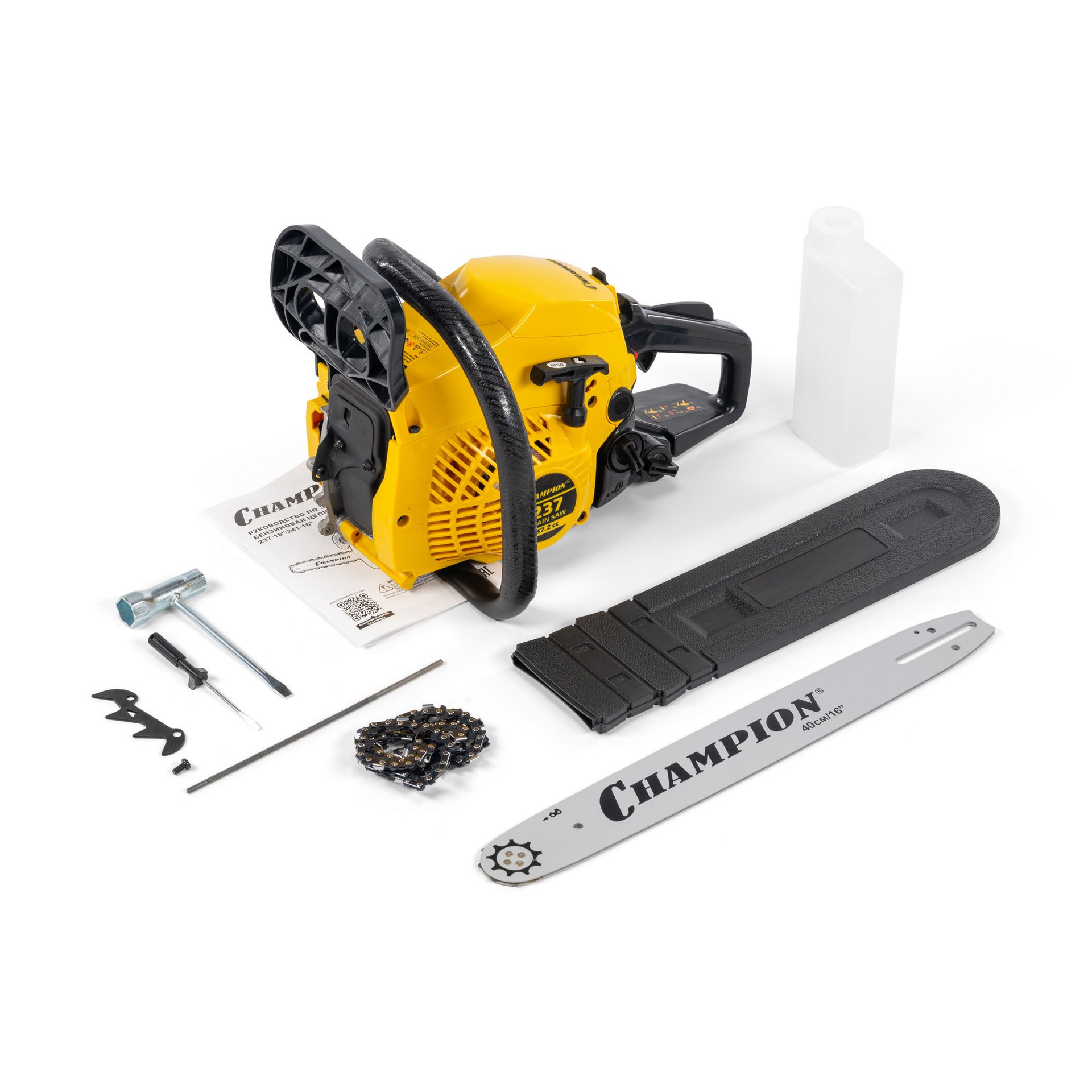 Бензопила CHAMPION 237-16-3/8-1,3-56 (1,5кВт 37,2 см? легкий старт 4,7кг) 237-16