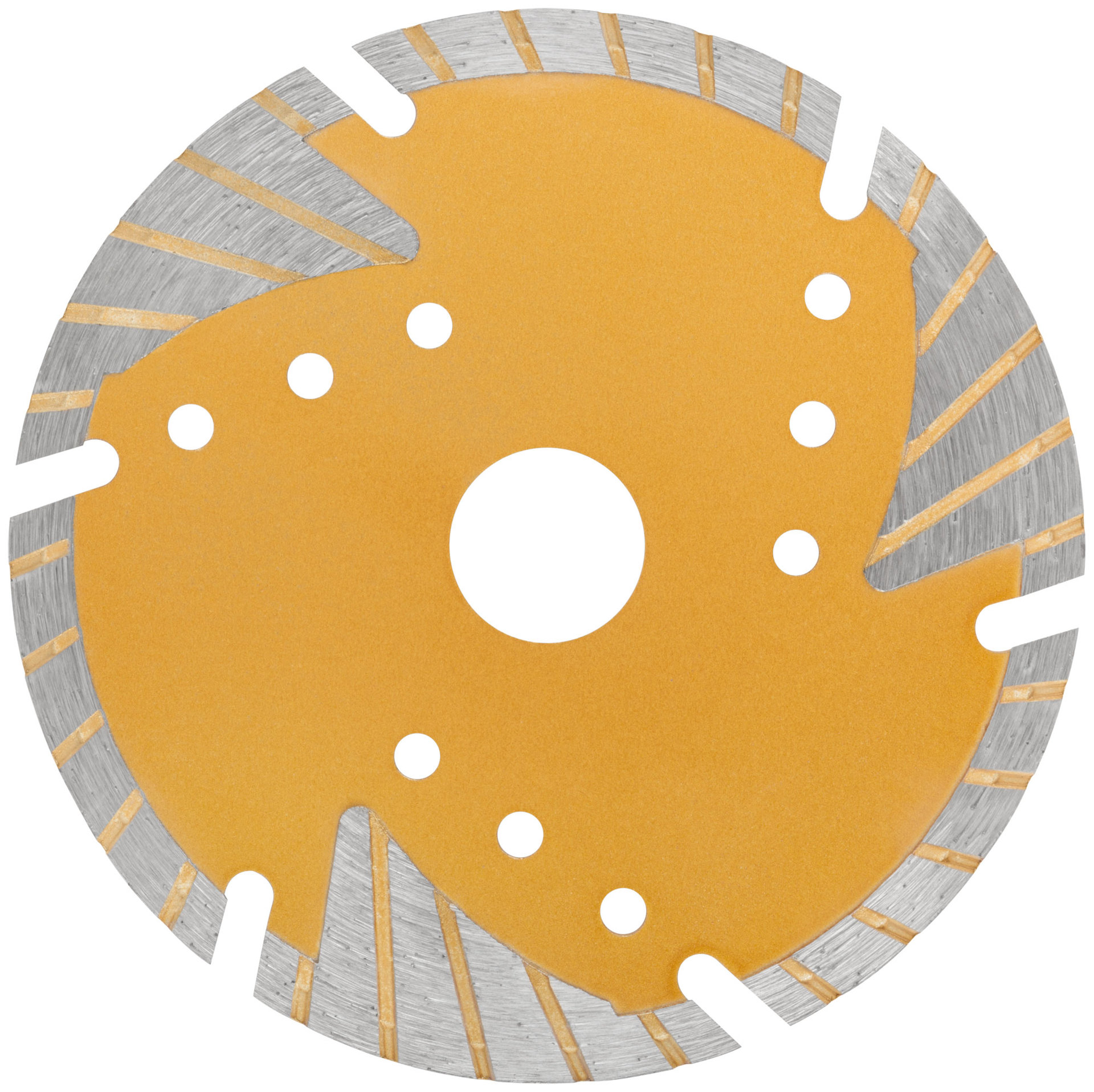 Диск отрезной алмазный универсальный с защитными секторами (сухая и влажная резка) 125х1,9х7х22,2 мм (37546)