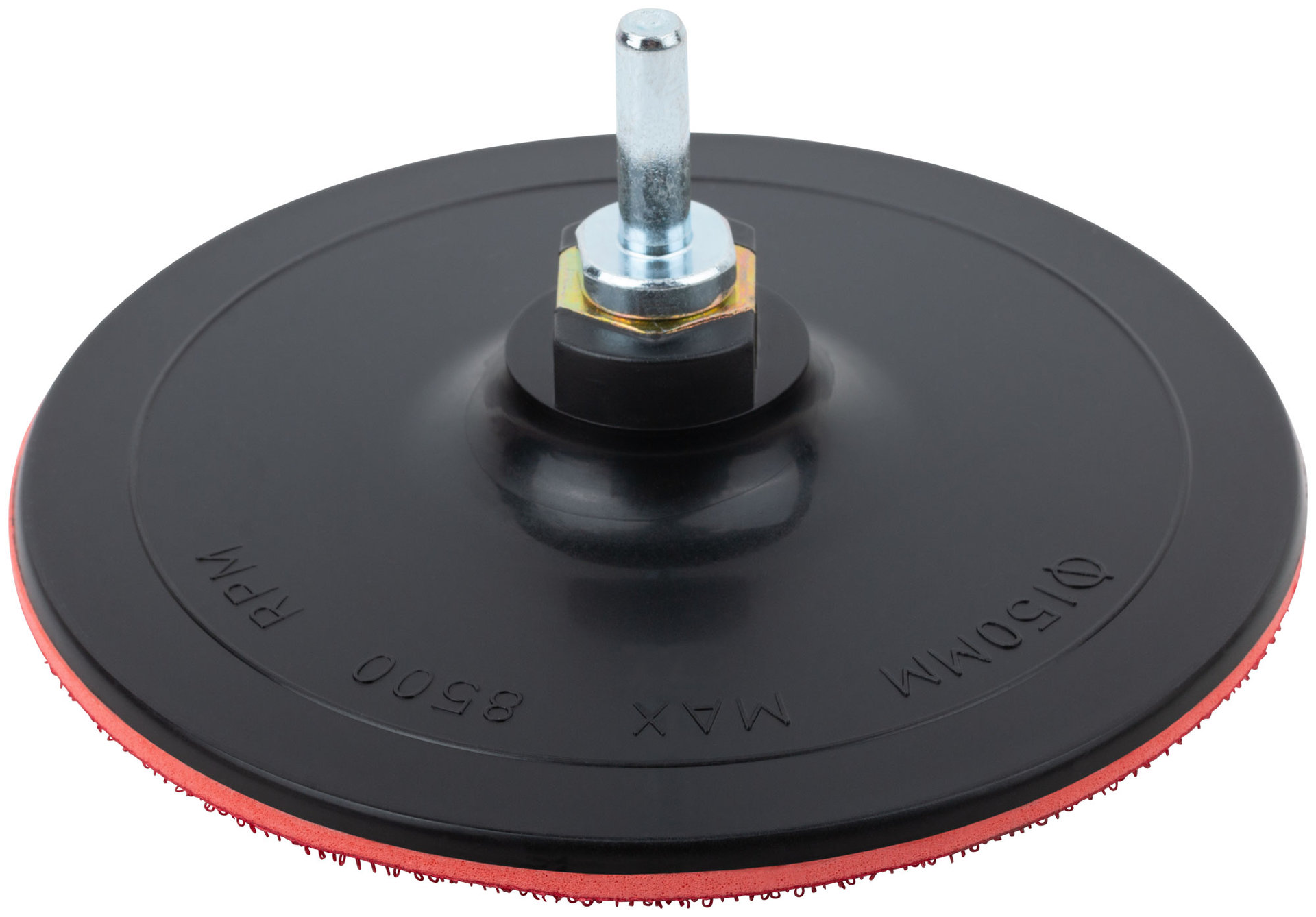 Диск шлифовальный с липучкой, гайка М14 + переходник для дрели, 150х3 мм (39626)