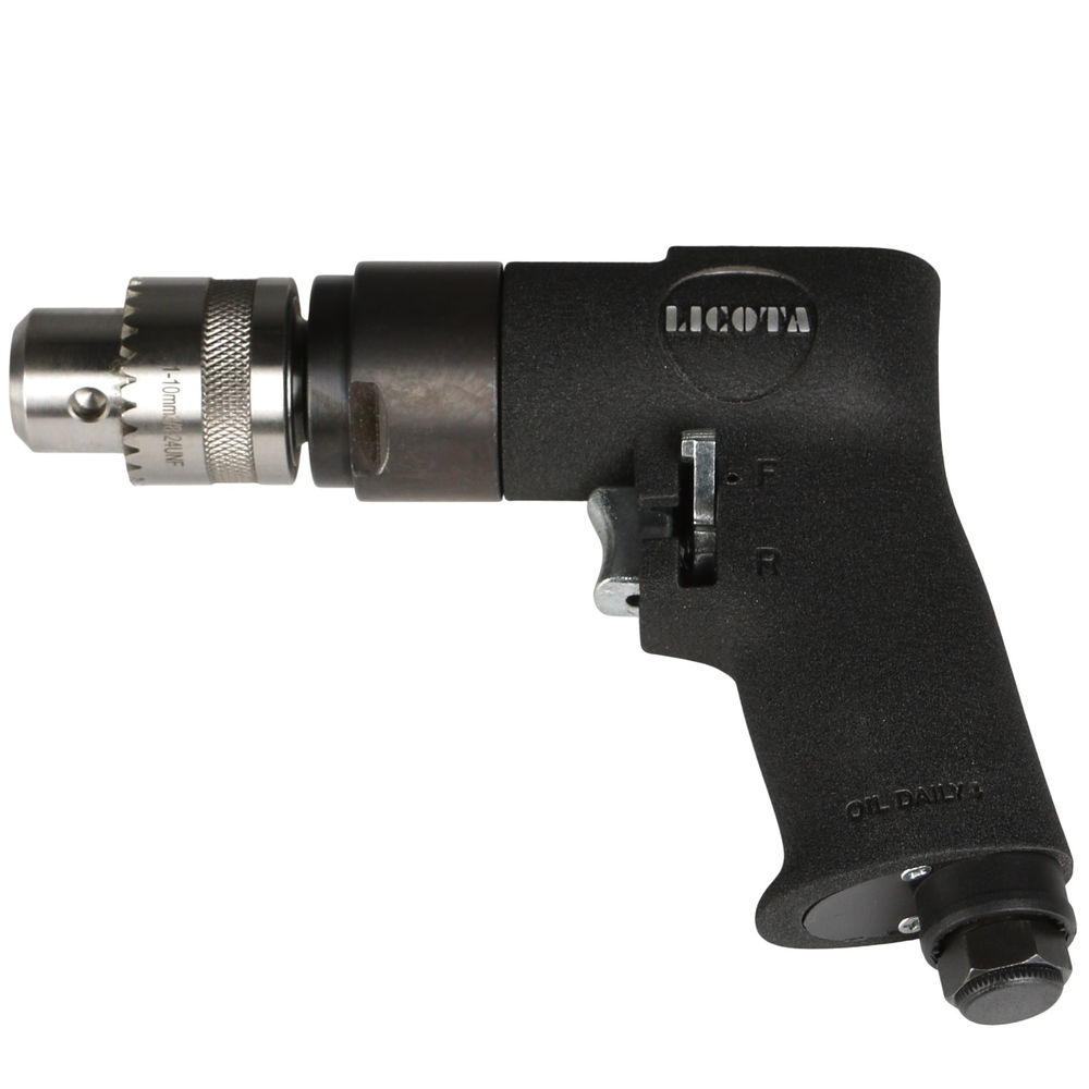 Дрель пневматическая 3/8 с реверсом 1800 об/мин, усиленная, Licota, PAD-03004-RU
