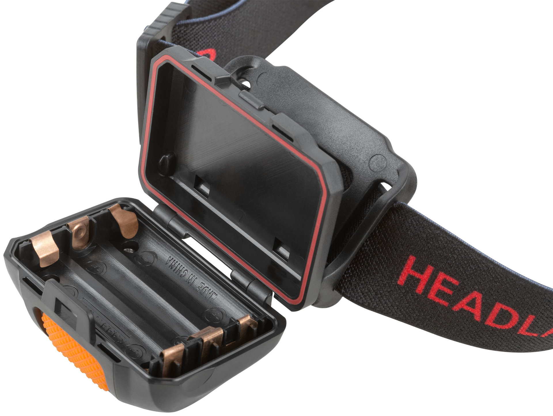 Фонарик с креплением на голову, 1 сверхъяркий светодиод 3 Вт + 2 LED красного цвета (3 ААА батарейки) (67746)