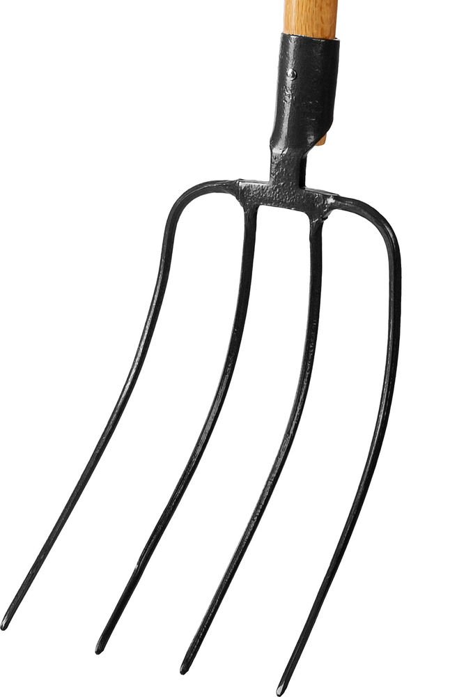 Вилы для компоста 315 x 220 x 1500 мм, антикор. покрытие, закалено, деревянный черенок высш. сорт, PROLine GRINDA 39729