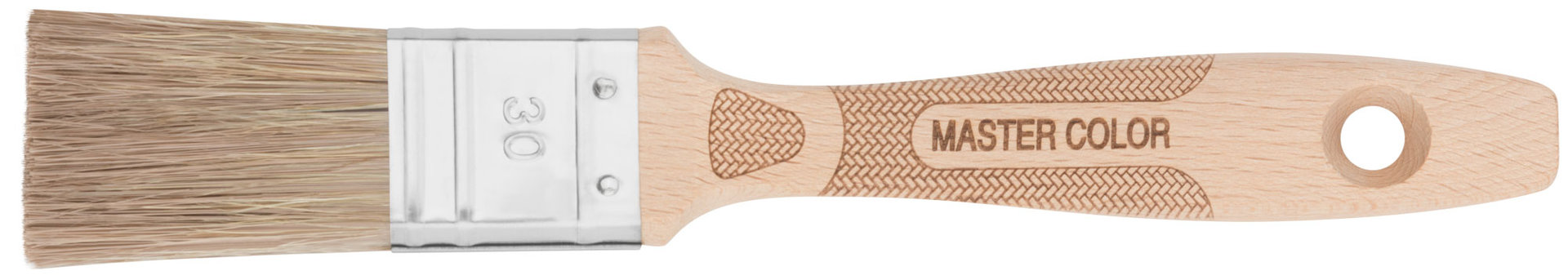 Кисть флейцевая, толщ. 14,4 мм, 70% ПЭT/30% нат.щетина, нерж. обжим., буковая ручка, ширина 30 мм (30-0021)