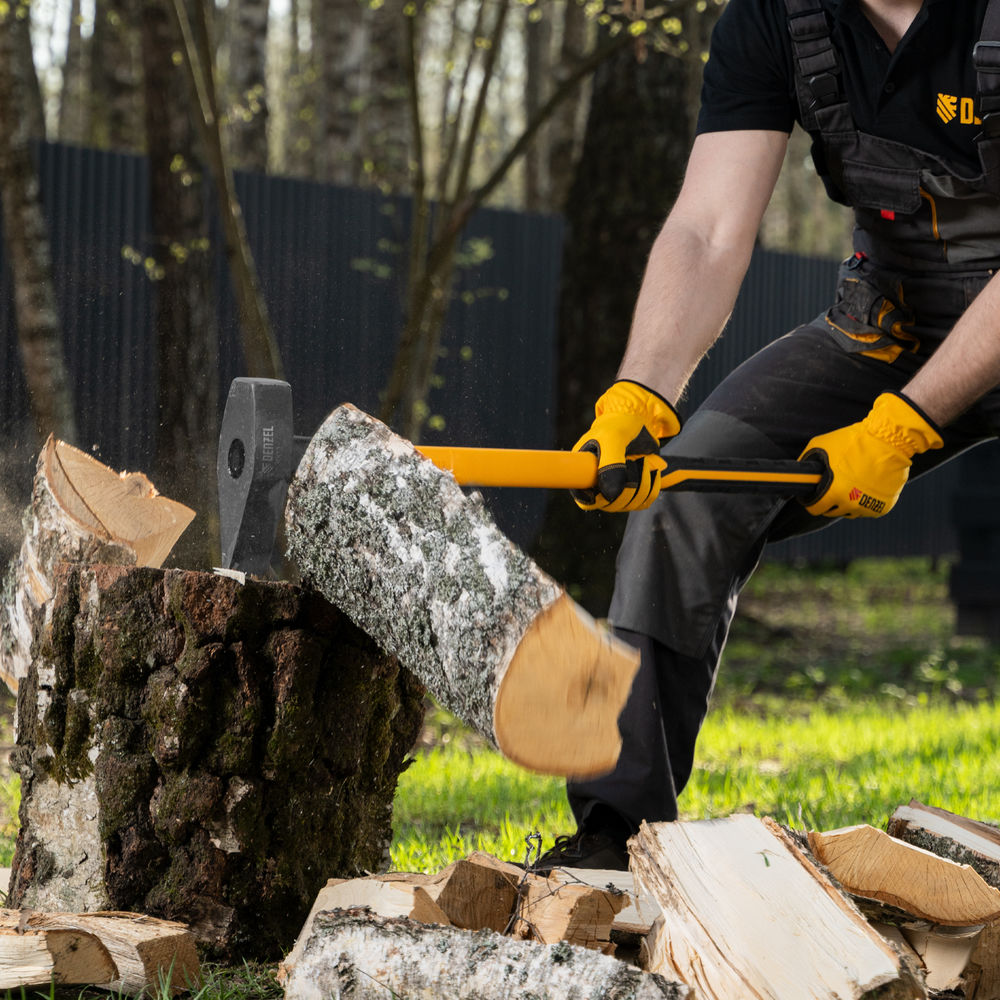 Колун-кувалда 3000 г, кованая, фибергласовая  рукоятка c TPR покрытием, 880 мм Denzel