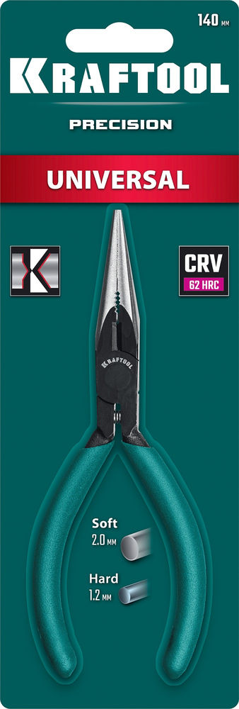 Прецизионные тонкогубцы Kraft Mini, 140 мм KRAFTOOL 220017-3-14_z01