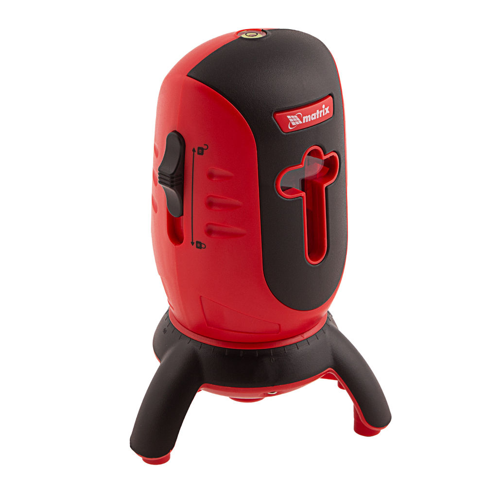 Лазерный уровень ML01T, дальность 10 м, точность ± 0,5 мм, / 1 м, длина волны 650 нм, проекция 1 вертикальная 1 горизонтальная плоскость, резьба под штатив 5/8, штатив в комплекте Matrix (35063)