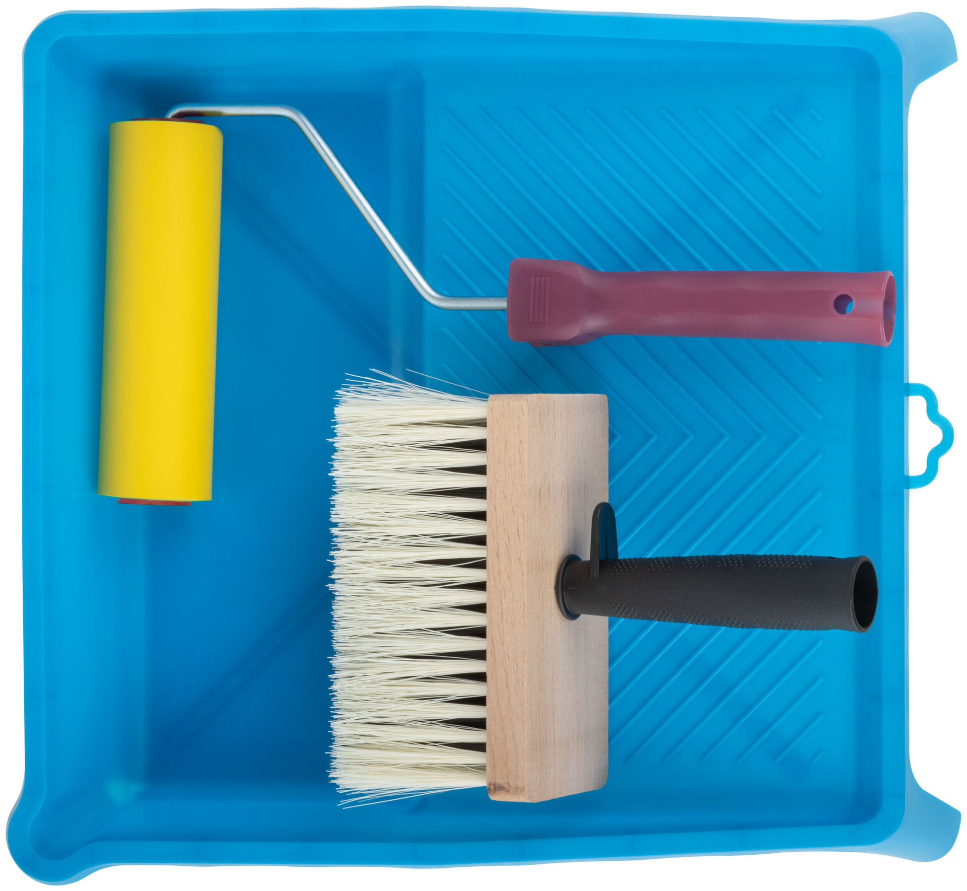 Набор для наклеивания обоев (ванночка 350х330 мм + валик прижимной 150 мм + макловица)