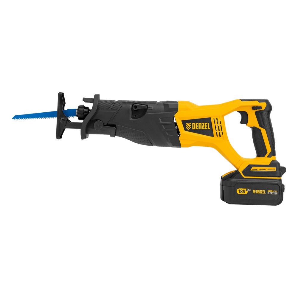 Пила сабельная аккумуляторная бесщет BRC-120, 18В Li-Ion Denzel (28460)