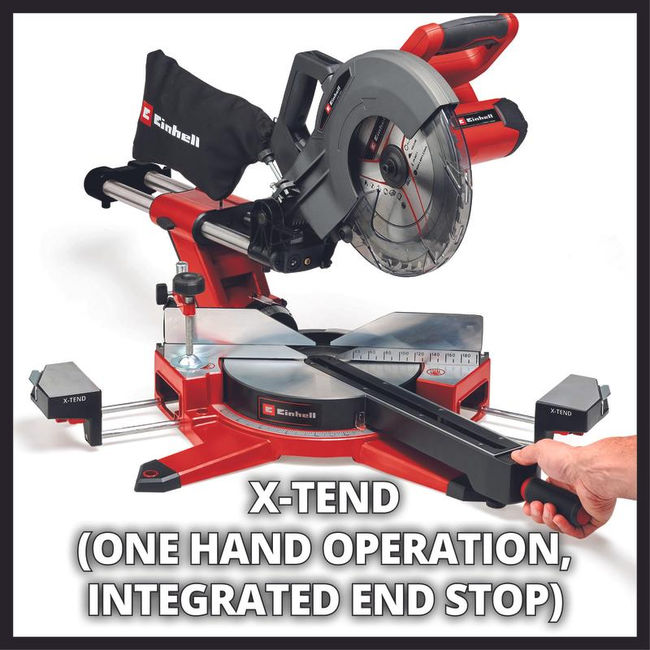 Пила торцовочная акк.Einhell PXC TE-SM 36/10 L Li 2x18В,254х30мм,пропил 340х85мм,лазер,без АКК и ЗУ (4300885)