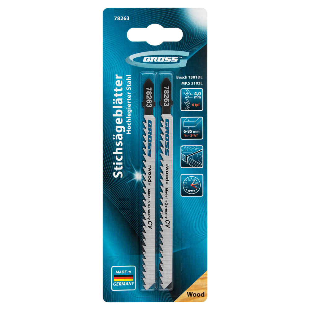 Полотна для электролобзика по дереву, 2 шт, ( 3103L-T301DL ) Gross