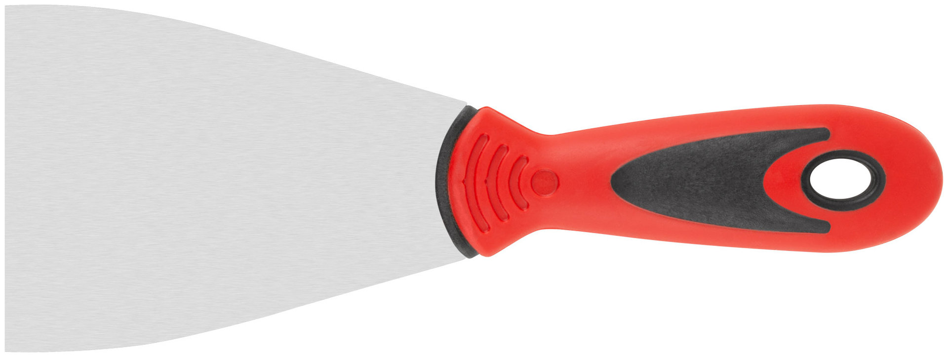 Шпатель, нерж.сталь, прорезиненная ручка 80 мм (06713)