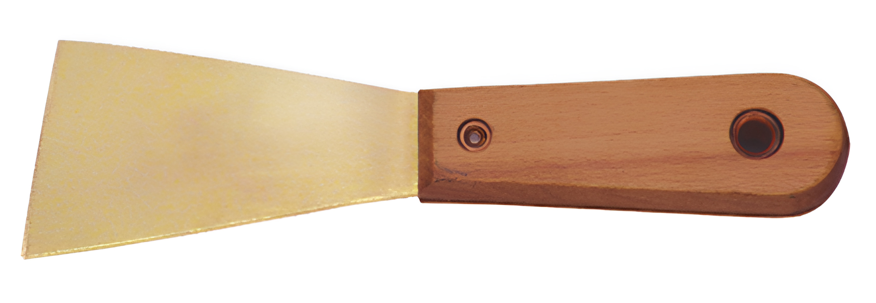 Шпатель малярный узкий 40 мм AlCu ручка деревянная искробезопасный 204C-1004, HORTZ