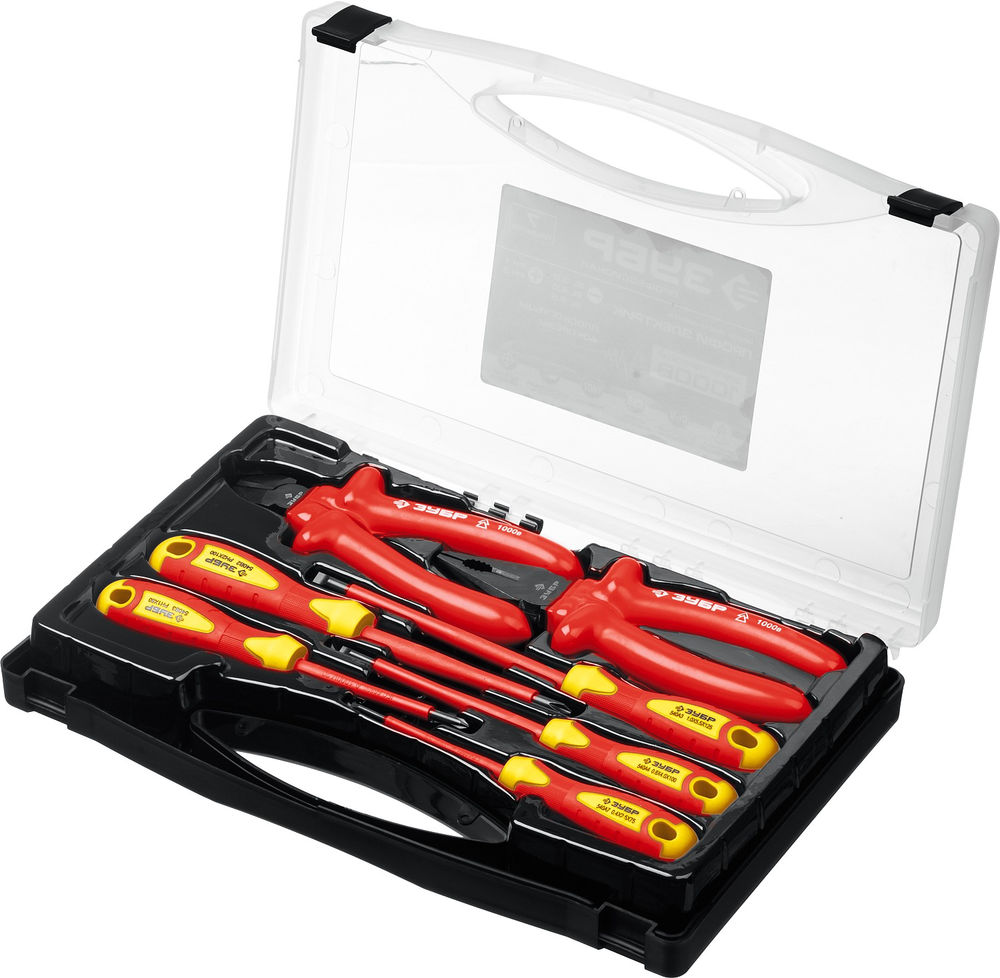 Набор диэлектрического губцевого инструмента 7 предм. Профессионал ЗУБР 2214-H7