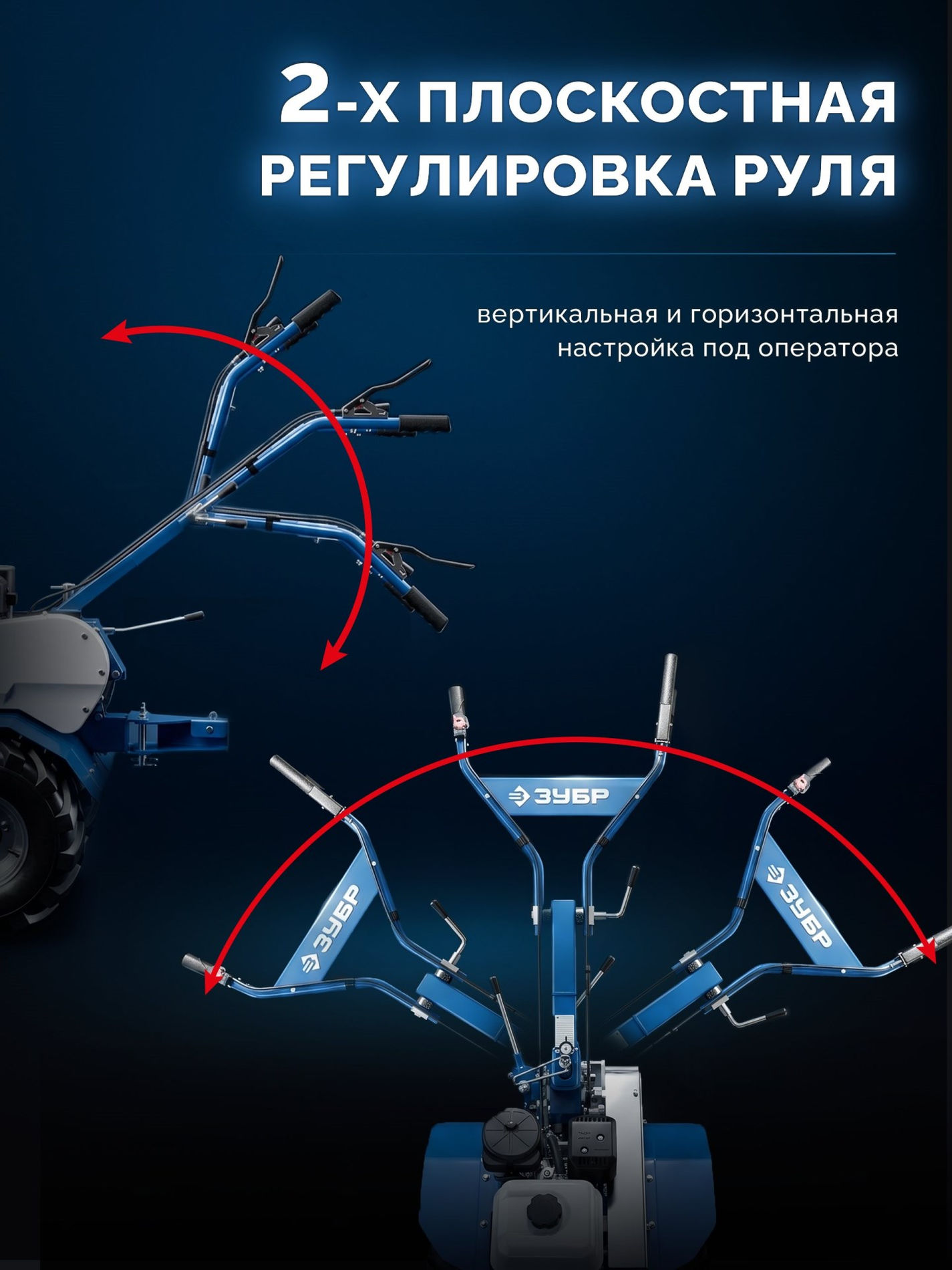 ЗУБР АР-5 редуктор, 6 скоростей, увеличенные колеса, мотоблок бензиновый, Профессионал (МБ5-500)