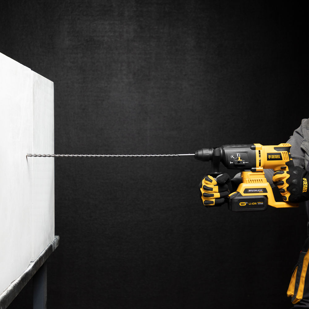 Бур по бетону, двойная спираль, три пылеотводящие кромки, 12 x 600 мм DENZEL (705028)