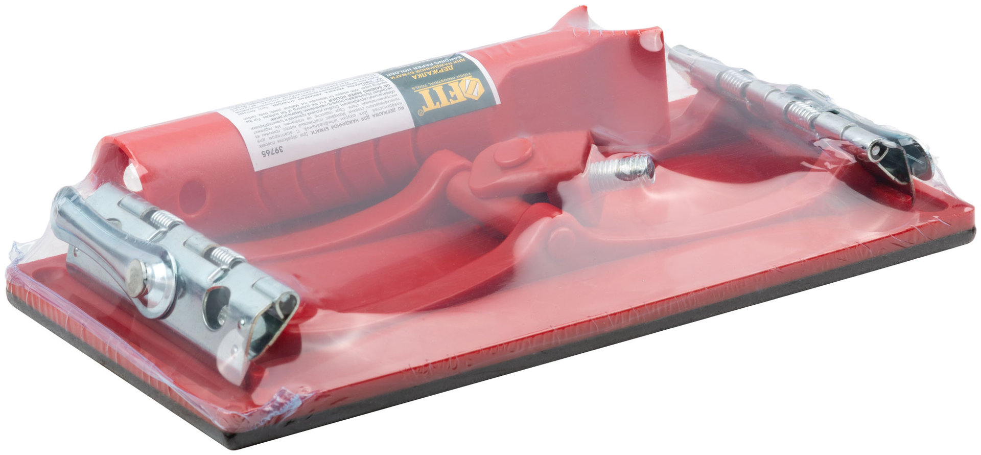 Держатель д/наждач. бумаги под телескоп.стержень, пластиковый с мет.прижимом 210х105 мм (39765)