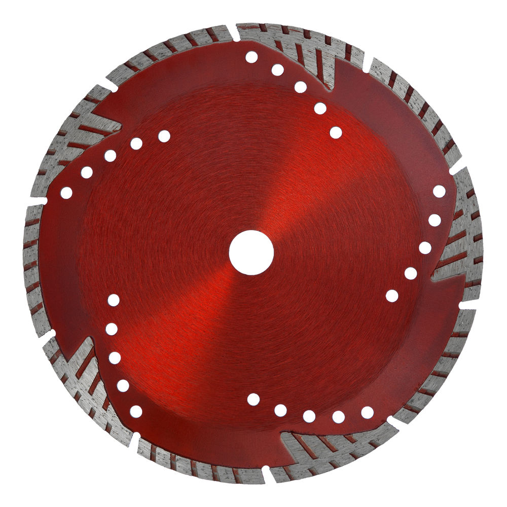 Диск алмазный, отрезной сегментный с защитными сект, 230 х 22.2 мм, сухая резка Matrix Professional (73157)