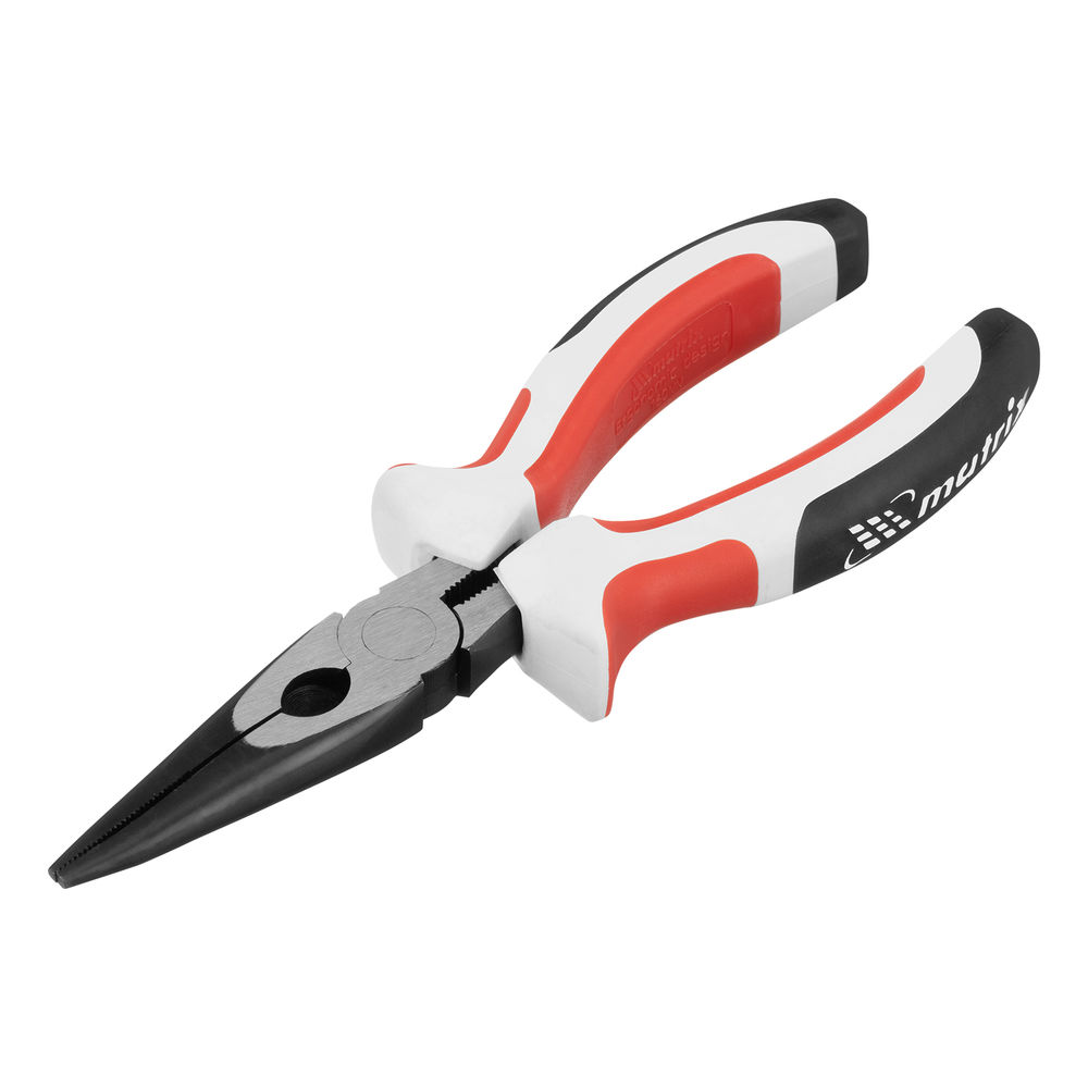 Длинногубцы прямые Premium, 160 мм, трехкомпонентные рукоятки Matrix (17185)