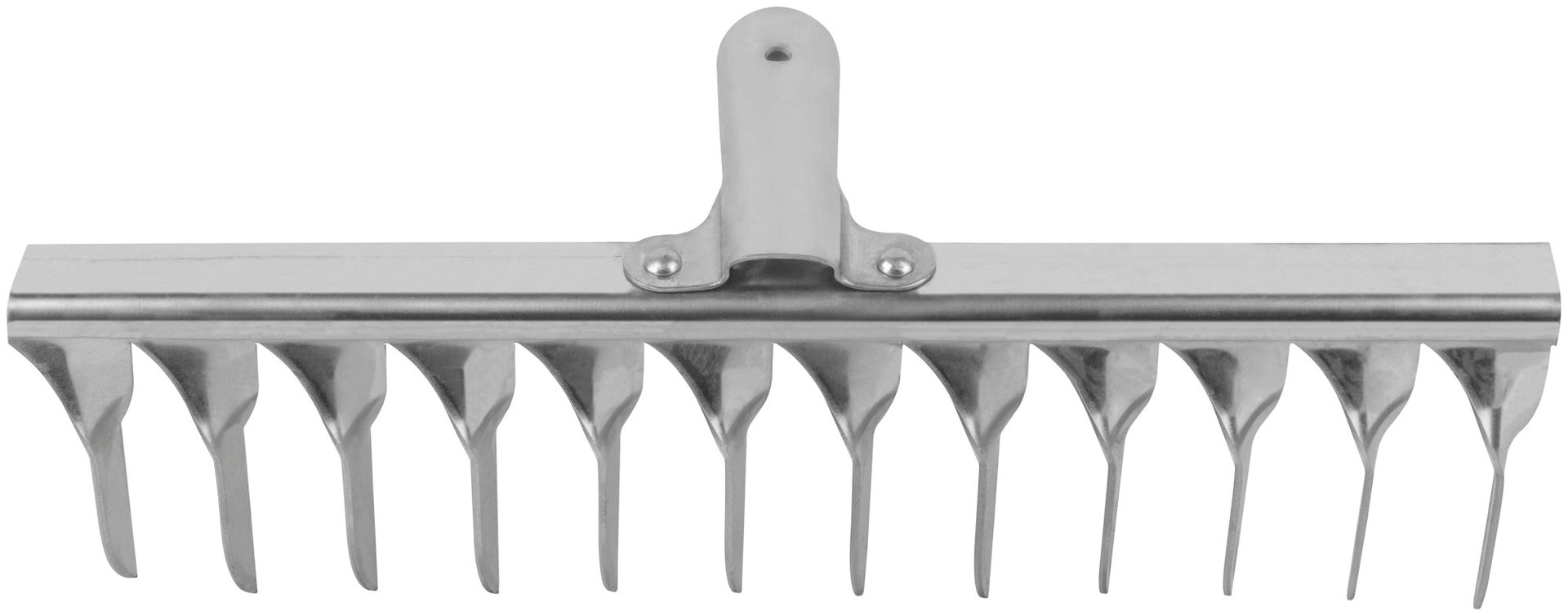 Грабли, витой зуб, нержавеющая сталь, 12 зубьев, без черенка (76981)