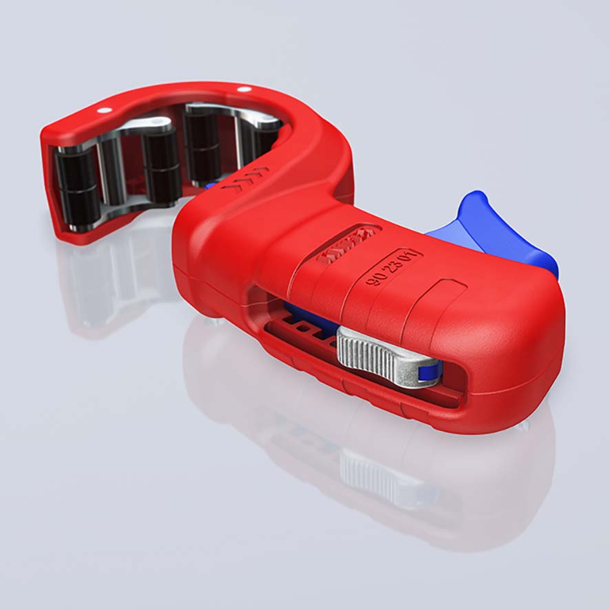 Труборез O 32/40/50 мм для канализационных пластиковых труб, толщина max 2.4 мм, длина 202 мм, BK DP50 KNIPEX KN-902301BK