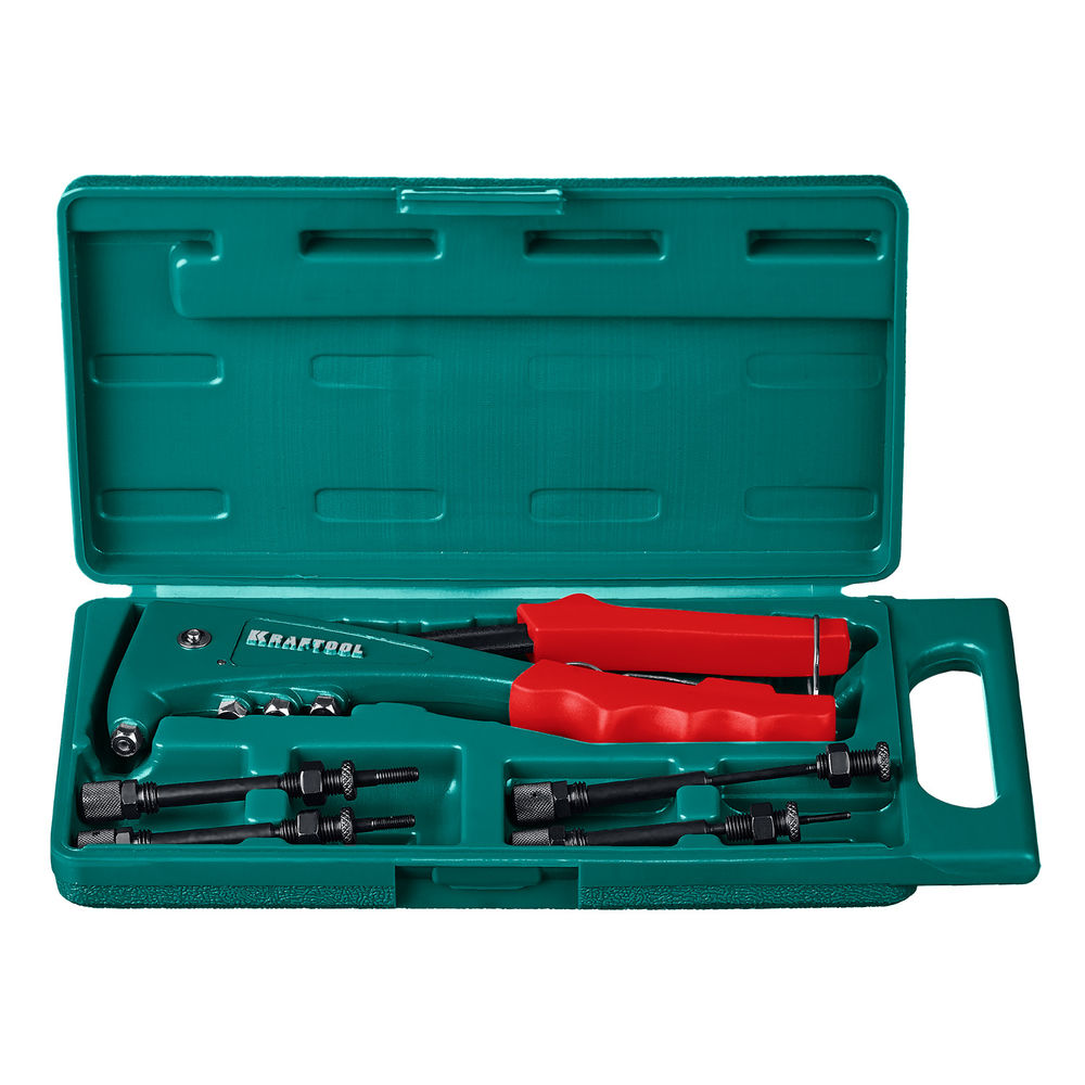 Комбинированный литой заклепочник Combo2-M6, 2 вида заклёпок, в кейсе KRAFTOOL 31180