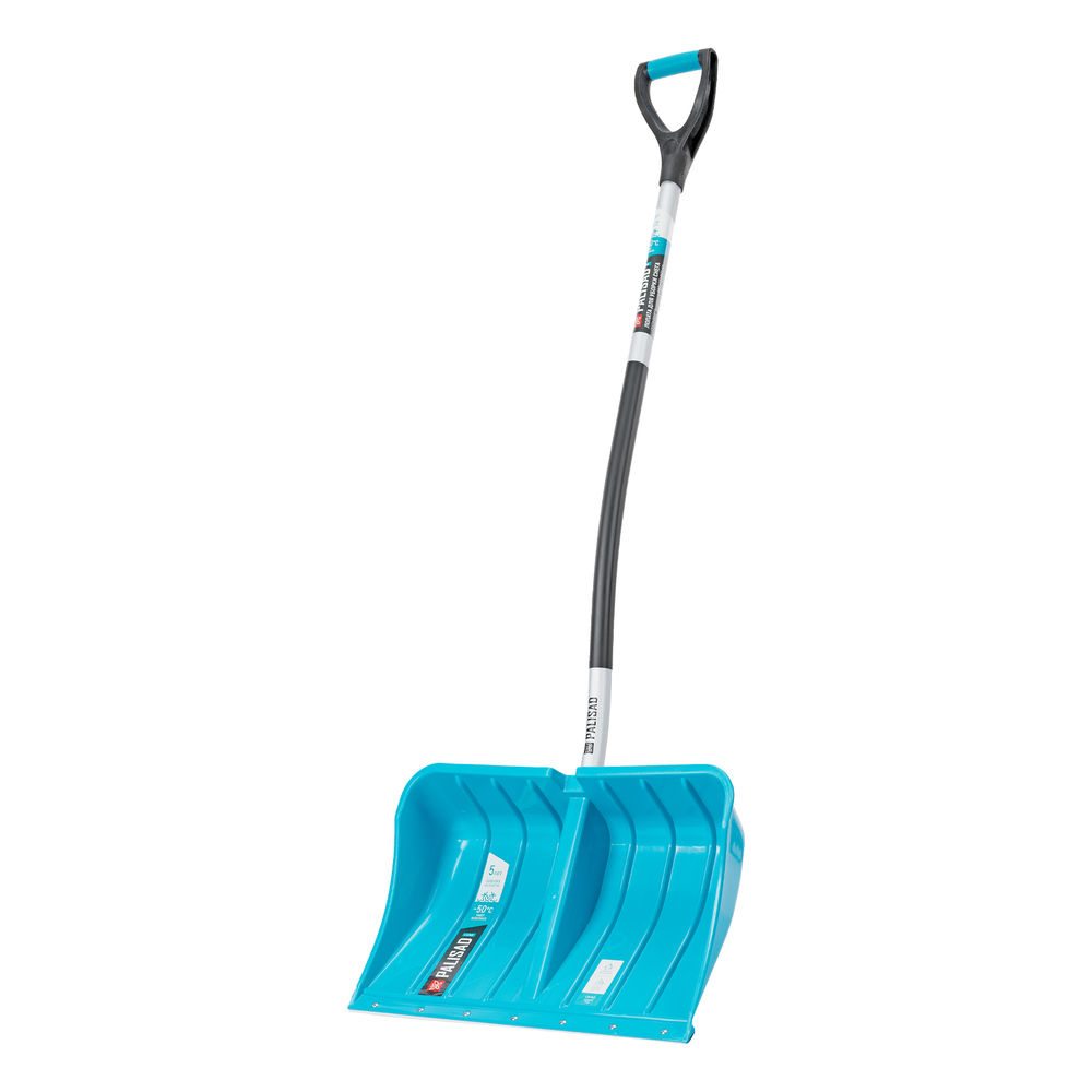 Лопата для уборки снега, полипропилен, 540х375х1420мм, алюминиевый черенок, ПВХ накладка, LUXE Palisad (615685)