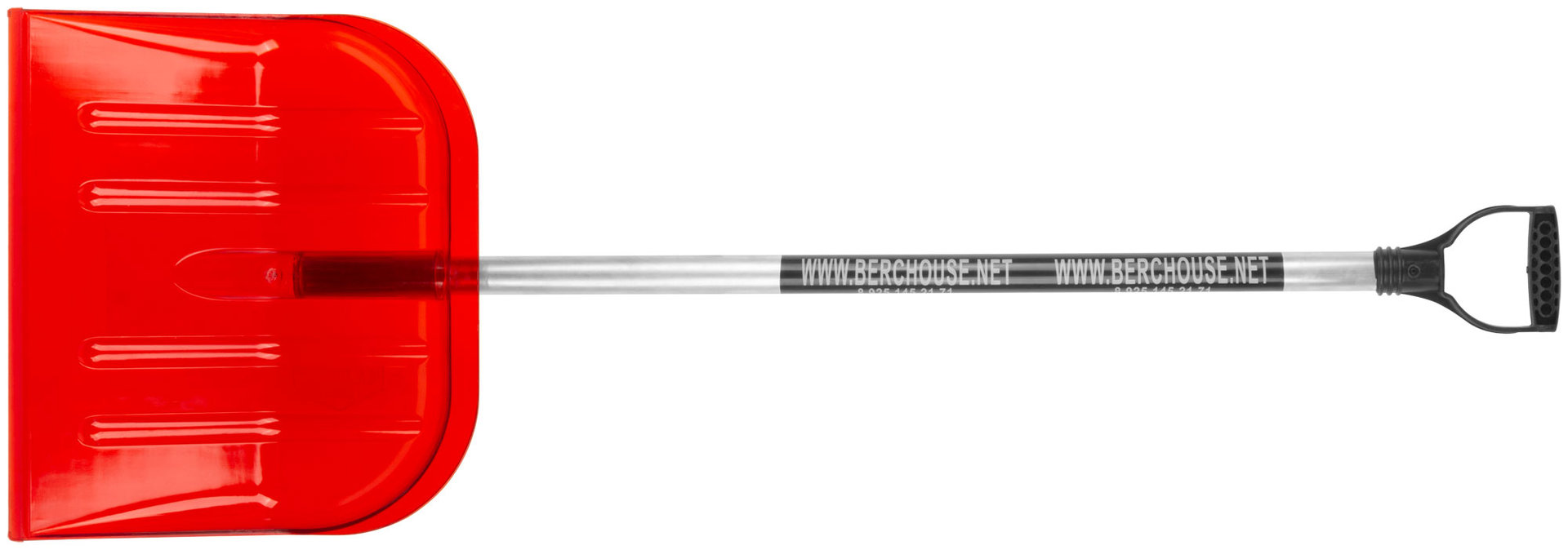 Лопата для уборки снега Профи поликарбонатная, алюминиевый черенок, средняя 465х410х1360 мм (68120)