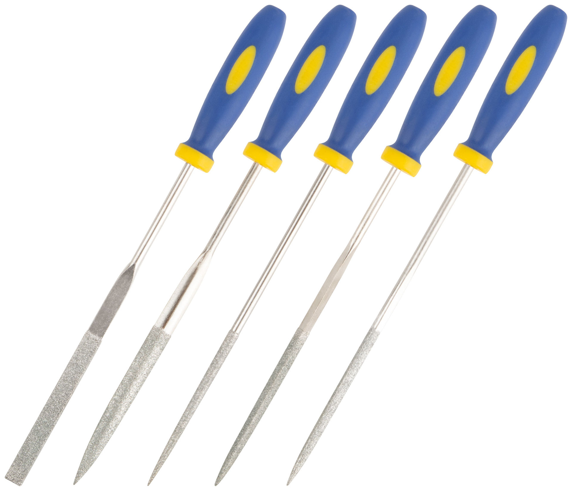 Надфили алмазные, мягкая ручка, 3х140/50 мм, 5 шт. (42173)