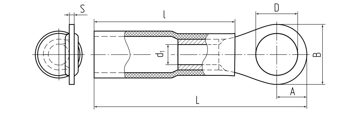 Наконечник кабельный кольцевой изолированный НКИ-Т 1.5–6 серия ПРОФИ (КВТ) (66623)
